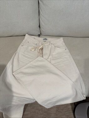 Le Jean Women's Wide Leg Flare Jeans in Cream